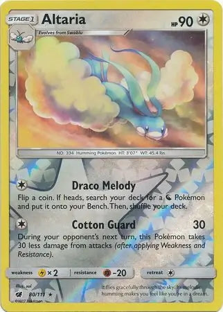 Crimson Invasion Altaria #80/111 reverse holo